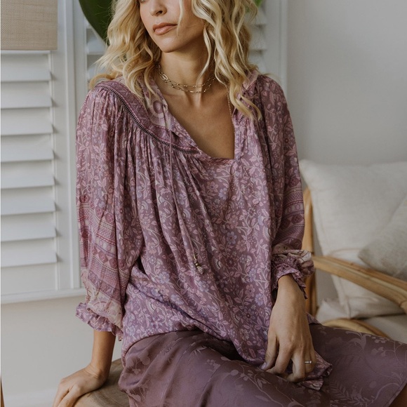 Spell ✨ Dahlia Mulberry Blouse - Size S - Picture 9 of 12